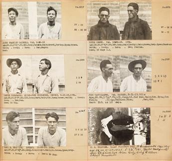 (CRIME--MUGSHOTS) A vast mugshot album containing approximately 2,270 double mugshot photographs of Prohibition-era criminals from Phoe